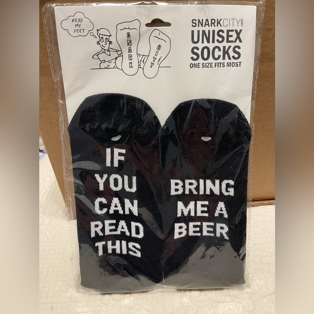 Father’s Day gift “If you can read this bring me a beer” socks